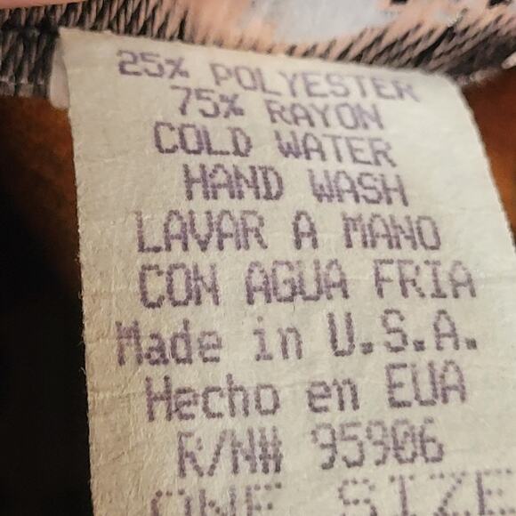 Vintage Brown Artistic Button Up  Blouse Size Large - Picture 6 of 6